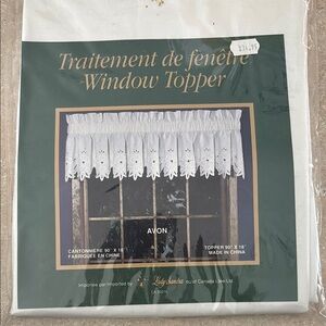 Avon White Window Topper